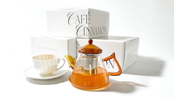 CAFÉ CINNAMON glass tea pot