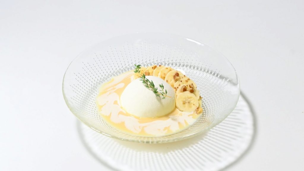 レアチーズケーキ クリームプリンスープ